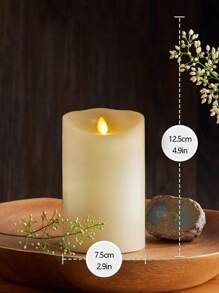 1 Peça Luz de Vela Sem Chama Cintilante a LED (Baterias Não Inclusas), Decoração de Vela de Cera Artificial com Brilho Quente, Adequada para Natal, Halloween, Dia dos Namorados, Casamento, Aniversário, Decoração de Quarto, Alimentada por Bateria