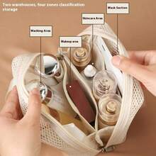 Uma bolsa de higiene pessoal multifuncional, de alta capacidade e de alta qualidade, portátil, com compartimentos separados para viagens