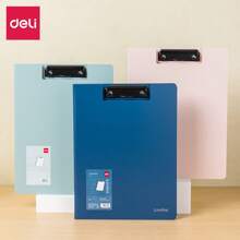 Deli A4 Klemmbrett (3 Farben), glatte abgerundete Ecken, hautfreundliches Design für Büro & Schule - 1 Stück, für Schulmaterial, Rückkehr zur Schule