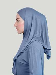 1pc Premium Instant Triangle Hijab, Crystal Linen Fabric One-Piece Headscarf, Quick Wrap Design, No Undercap Needed, Suitable For Daily Wear, Prayers And Outings For Dress - Premium Triangle Hijab - View 24