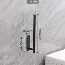 1pc Premium Wall-Mounted Stainless Steel Toilet Roll Holder - Self-Adhesive, Space-Saving Design For Bathroom & Shower - Durable & Easy Installation, Ideal For Holding Toilet Paper And Bathroom Accessories, Bathroom Accessory Holder|Modern Toilet Holder|Durable Construction, Toilet Paper Holder - Multicolor - View 11