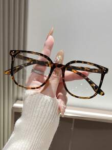 1 pieza Gafas de ordenador de montura cuadrada y de gran tamaño para accesorios de moda, uso diario, fiestas y estilo callejero