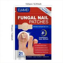 Sterke nagelstrips - 1 verpakking 21 stuks, 2 verpakkingen 42 stuks, 3 verpakkingen 63 stuks - 8 uur nachtelijke nagelverzorging - Schimmelnagelstrips voor de gevoelige huid, eenvoudig aan te brengen