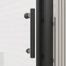 Bathroom Shower Door, Sliding Glass Shower Door,  1/5 Inch Shower Screen, Shower Panel With Stainless Steel Handle, 60 X 72Inch, Black