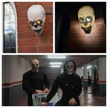 Silicone Mask, Natural Latex Material, Mouth Moving Skull, Perfect For Halloween, Cosplay, Party, Photography, Cosplay