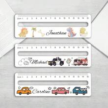 Personalisierter weißer Acryl Lineal, Lineal mit Lesehilfe, Aufnahme Leselineal, Schulanfang, Lehrergeschenk, Schülergeschenk, einzigartiges Geburtstagsgeschenk