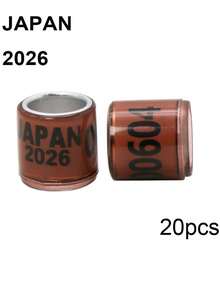 20pcs 2026 Multicolor Pigeon Foot Ring Aluminum Plastic Bird Leg Rings Sign Rings With Letter Number For Pet Bird Fly Race Identification Tracking Training Foot Ring