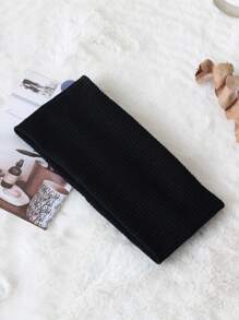 Diadema a rayas de color liso para mujer (1 pieza), versátil para lavarse la cara, maquillarse, hacer deporte, usar a diario, como accesorio para el cabello, ideal para otoño, viajes y como detalle para rellenar calcetines navideños.