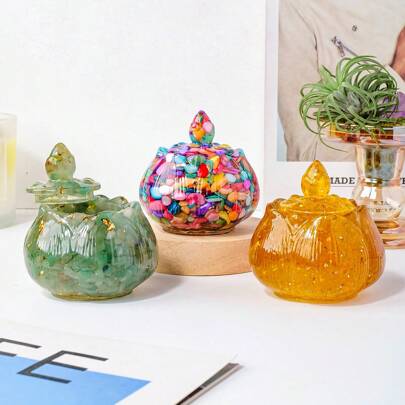 1 pieza Cuenco de cristal natural Reiki - Piedra curativa de resina para meditación, limpieza energética y decoración del hogar, regalo de Navidad, decoraciones de Halloween