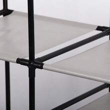 Folding Wardrobe Portable Wardrobe Double Couple - Xám - Xem 3