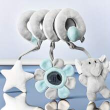 1 pièce Jouets en peluche Jouets suspendus en spirale pour berceau, siège de voiture, poussette, berceau avec musique, grelots et sifflet BB pour cadeau de filles et garçons
