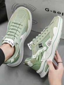 Zapatos deportivos con cordones y amortiguación de impactos, antideslizantes para hombres, diseño de marca, duraderos y cómodos para correr, entrenar y hacer ejercicio al aire libre. Zapatos casuales versátiles y cómodos mocasines sin cordones para hombres.
