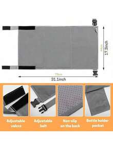 1 Set Almohadilla de extensión para asiento de avión para niños, pedal de pie portátil para viajes, reposapiés/reposapies ajustable para niños, ideal para vuelos largos y viajes familiares - Gris - Ver 6