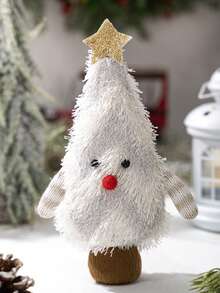 1pc Supplies Creative Christmas Tree Shaped ,3D Christmas Tree Desktop Decoration Tree Ornament Plush Creative, Festival Gift Suitable For Daily Home Decoration Festival Decoration,Green Fabric Holiday Decor For Home, Living Room, Windows - No Electricity Needed, Perfect For Christmas, New Year, Winter & Tailgate Parties,Christmas Decoration Christmas Decorations Room Decor