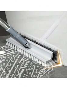 Long Handle Floor Brush, Bathroom Wall Cleaning Brush, Toilet Tile Cleaning Brush - White - View 3