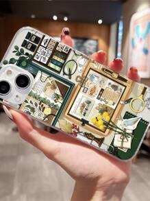 1 pieza Funda de teléfono suave de TPU transparente anti-huellas dactilares con patrón de collage personalizado de moda compatible con IMax 16 ProMax/16/16 Pro/16 Plus/11 Plus15 Pro/15 Pro Max/12/13/14 Promax/XS/ XR/11 Pro/11ProMax/12 Pro/12Pro Max/13 Pro/13Promax/7 Plus/14Pro/14 Plus/7Plus/8 Plus/8/SE2/12 Mini/13 Mini