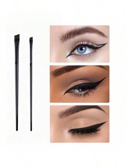 Two-Piece Set Eye Makeup Blade Eyeliner Eye Silkworm Eye Details Nose Shadow Makeup New Beginner Brush Portable Suitable For Beginners, Not Easy To Make Mistakes, Essential Brushes For Makeup Makeup Tools