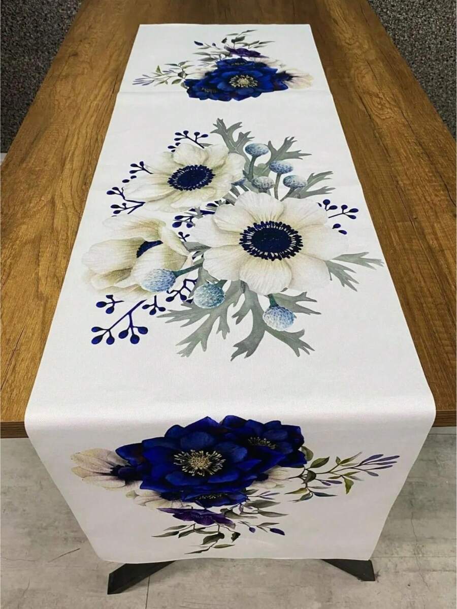 Made In Turkey - Elegant Table Runner 40x140 Cm – Modern Dining Table Decoration - White - View 1