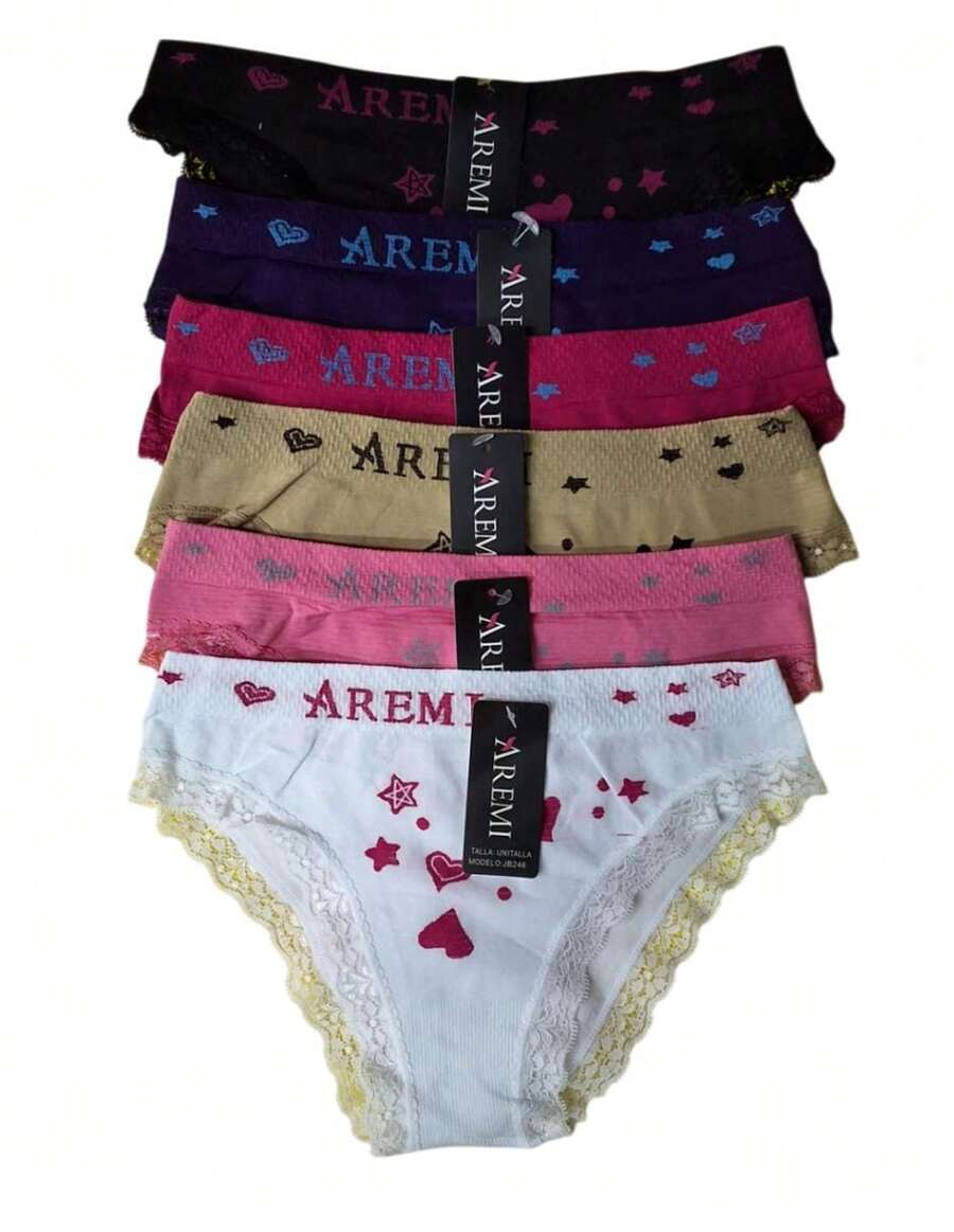 Don Calcetin Women Briefs - 心形/星星 - 查看 1