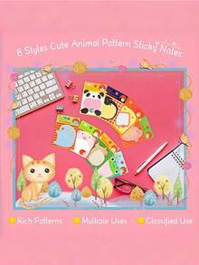 20 件/40 件卡通动物便签 - 可撕下的便携式创意记事本，具有各种图案，经久耐用，适合用于学习、办公和记录保存。适用于学校用品，返校
