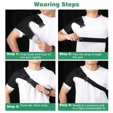 Adjustable Shoulder And Back Support, Provides Comfortable And Effective Sports Care Shoulder Support For Men And Women - Black - View 5