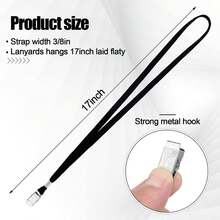 5/10/36 piezas Portador de tarjeta de identificación con nombre horizontal transparente de plástico con clip y cordón