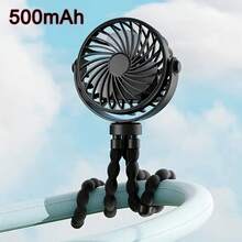 1pc USB Rechargeable Octopus Handheld Fan, 500mAh Portable Quiet Desk Mini Foldable Small Fan For Stroller, Dorm, Bicycle, Outdoor Use - Small Fan Octopus - View 15