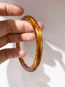 1/4 chiếc Vòng tay nhựa mỏng không đối xứng thời trang dành cho nữ, đa năng và có thể xếp chồng lên nhau - vòng đeo tay - Xem 19