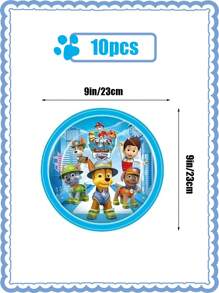 Paw Patrol The Paw Patrol Themed Party Tableware Set Is Now Available! It Contains 20 Custom Plates, 20 Exquisite Placemats And 10 Cute Paper Cups, Which Are Enough For 20 Young Team Members To Have A Lively Party! With The Iconic Paw Patrol Blue As The Main Color, The Visual Impact Is At Its Peak! Whether It's A Birthday Party,