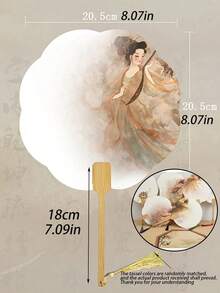 1 件/大号优雅黑色折叠手扇，带声音 - 尼龙面料，怀旧设计，适合功夫、太极、舞蹈和体育表演 - 送给男士和女士的完美礼物 - DIY團扇 - 查看 15