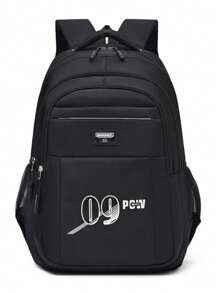 1pc Men's Nylon Commuter Bag Sports Backpack Backpack Purse Casual Daypack,With Multi Compartments Scratch Resistant And Wear-Resistant,Functional,For Business/Commute/Work/Office,Business Casual,Other Printing,Men Gifts,For Gentlemen Or Boyfriend