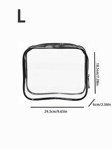 透明洗漱包便携式旅行化妆包带拉链收纳包化妆旅行包化妆刷包洗漱包透明化妆包采用 PVC 材料制成的旅行洗漱包男女半透明防水旅行化妆包旅行洗漱用品收纳包 - 彩色 - 查看 13