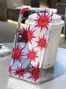 Radiant Solar Element Transparent Phone Case, Fully Covered With Precision Holes To Prevent Falling, Compatible With Apple 13, 11, 12, 14, 15, 7/8, X, XR, XS Max, Pro, Plus, Pro Max, Mini