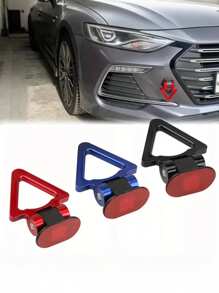 1 件通用汽车和 SUV 拖车钩，赛车风格三角轨道设计，耐用 PC 材料，汽车配件，适合多种车辆，外部挡泥板夹