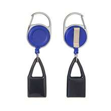 Clip retráctil para encendedor, surtido de colores - Portaencendedor con clip y cadena, funda clásica para encendedor, clip individual para mayor comodidad, en negro, blanco, rojo, azul, amarillo, verde, rosa, naranja
