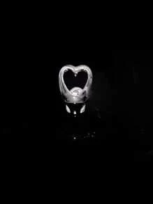 1 套简约锆石心形金色和银色女士嘻哈牙齿矫正器，派对和夜总会配件，包括牙模供使用 - 彩色 - 查看 10