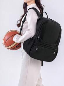 Nowa torba piłkarska z dwoma ramionami, plecak sportowy do koszykówki, siatkówki i innych aktywności na świeżym powietrzu, składana torba sportowa z wentylowaną przegrodą na buty i przegrodą na piłki, kieszeń na laptopa, odpowiednia do sportów zespołowych