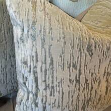 Cream  And Gold Velvet Abstract Cushion - Default - View 2