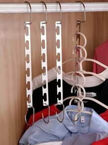5pcs New Multi-Functional Folding Clothes Hanger, Creative Non-Slip Household Drying Rack