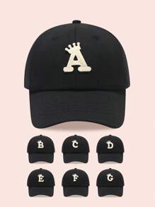 1pc Women/Men 26 Letters Baseball Cap Sun Hat, Suitable For Outdoor Daily Wear & Sunscreen