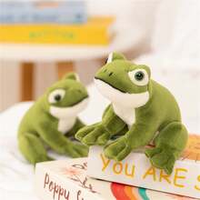 12厘米/4.72英寸仿真坐姿青蛙玩偶毛绒玩具，柔软蓬松的填充动物，特殊房间装饰，儿童生日礼物，派对装饰，感恩节，圣诞节礼物 - 綠色 - 查看 5