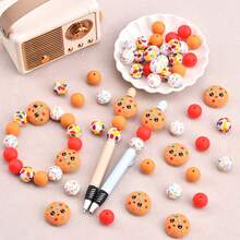 25pcs 15mm Round Silicone Beads, DIY Craft Materials - Teacher's Day And Back To School Gift Set, Suitable For Pens, Necklaces, Key Chains, Birthday, Holiday, Father's Day, Mother's Day Gifts - Campus Series - View 5