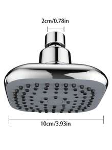 1 Stück 4-Zoll Universal Duschkopf, moderner quadratischer Überkopfduschkopf, Hochdruckwandmontage Duschkopf, dickes ABS-Material, Wandmontage Design für ein verbessertes Bade-Erlebnis, geeignet für Hotels, Apartments, Badezimmer Zuhause und Wohnmobile, moderne Badezimmer, Badezimmer Zuhause, zeitgenössische Badezimmer und Wanddusche Accessoires, unverzichtbares Duschzubehör für den Sommer