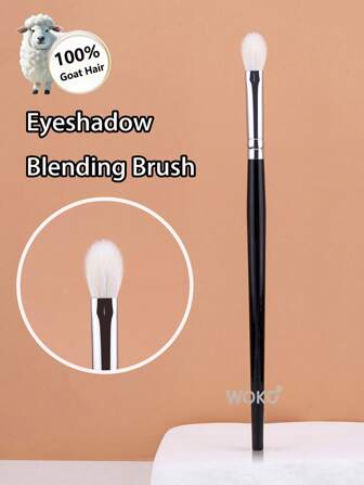 1 stuk natuurlijke oogschaduwkwast, oogschaduw blending kwast, oogschaduw blending kwast, make-upkwast van 100% geitenhaar, zachte oogschaduw blending kwast