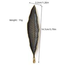 1pc Elegant Bodhi Leaf Incense Burner - Incense Holder, Metal Finish, Suitable For Meditation, Yoga, Home Decor - Indoor & Outdoor Use, Compatible With Incense Sticks & Cones - Living Room, Bedroom, Office, Temple Spiritual Decor, Modern Minimalist Design, Fine Texture Craftsmanship, Durable Metal Material, Essential For Yoga Enthusiasts