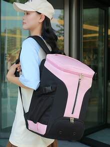 1pc Badminton Racket Bag, Football Bag, Fitness Bag, Travel Bag, Oxford Cloth Integrated Sports Backpack With Independent Shoe Cabinet - Suitable For Badminton, Tennis And Outdoor Training, Durable And Comfortable, Tennis Equipment Bag | Minimalist Design | Durable Fabric - Multicolor - View 10