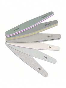 专业指甲锉和抛光块套装，适用于亚克力凝胶指甲和天然指甲，双面砂纸指甲锉和抛光块，可水洗，100/150/180/220/240/280/1000/4000目 - 白色 - 查看 6