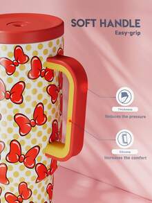 40oz/1.2L Handled Straw Insulated Tumbler, Vacuum Insulated Water Bottle With Straw Lid, Stainless Steel Insulated Travel Mug, 100% Leak Proof, Keeps Cold For 34 Hours Or Hot For 10 Hours