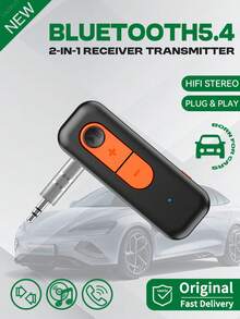 VAORLO 新款 USB 蓝牙 5.3 音频接收器适配器，无线立体声音乐，3.5mm AUX R/L RCA 接口，带麦克风，支持 U 盘播放，适用于车载扬声器功放和桌面功放。 - 彩色 - 查看 12