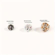 50个时尚水晶桑葚形DIY首饰吊坠 - 金黃色 - 查看 3